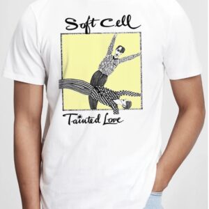Tainted Love - Classic White T Shirt With Yellow & Black Cover Print
